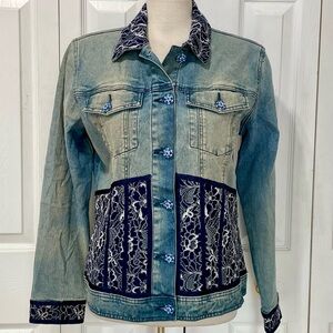 Colleen Lopez My Favourite Things Blue Jean Jacket with Many Details